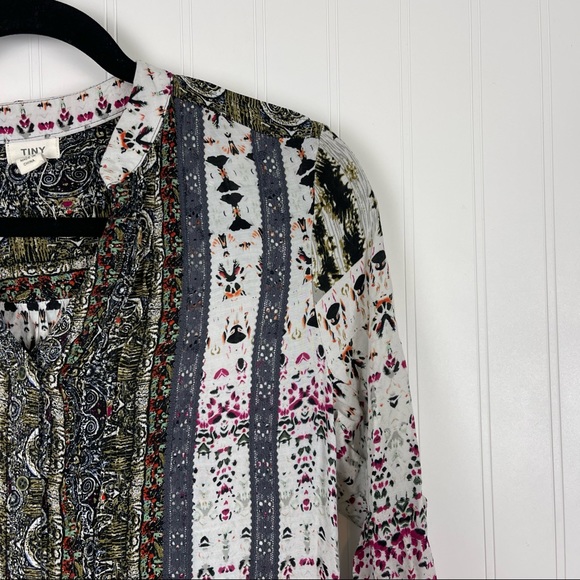 ANTHROPOLOGIE Tiny Mollie Boho Patterned Shirt Dress - Picture 4 of 7
